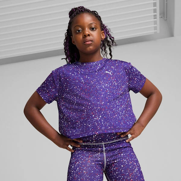 PUMA Trein Fan Favoriet: Superleuke Korte Tee voor Kids! Klaar voor Avontuur en Spel!