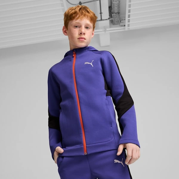 PUMA EVOSTRIPE Hoody voor Grote Kids: Stijlvol Comfort, Klaar voor Avontuur. Lekker warm en sportief!