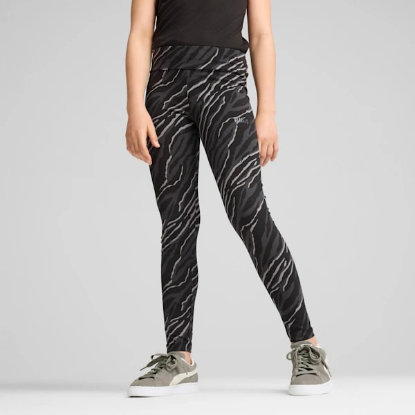 PUMA ESS+ Animal Leggings: Wilde pret voor grote kids in stijl, perfect voor avontuur!